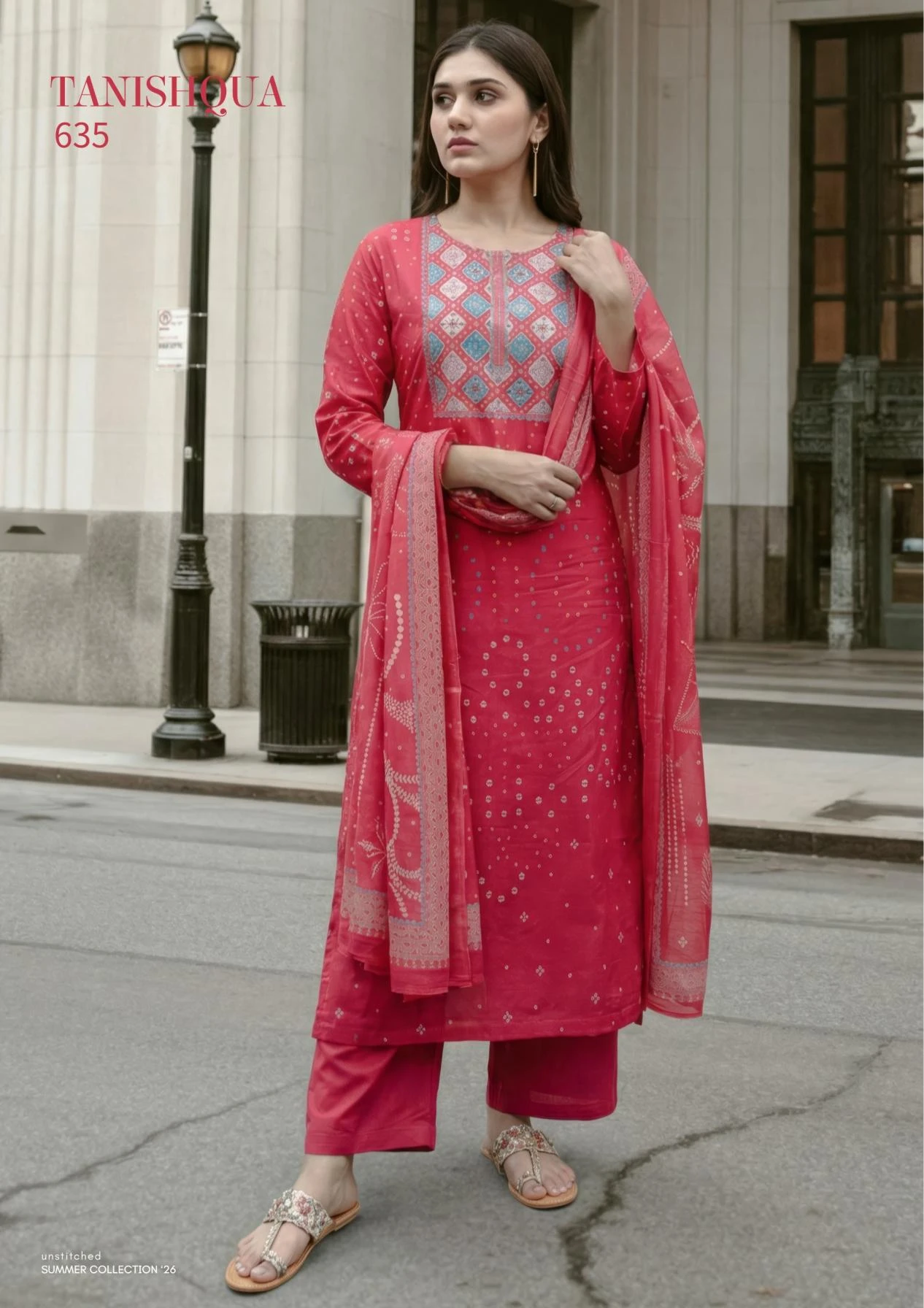 TANISHQUA in COTTON LAWN | Salwar Suits | Ethnicaa Wholesale thumbnail 12