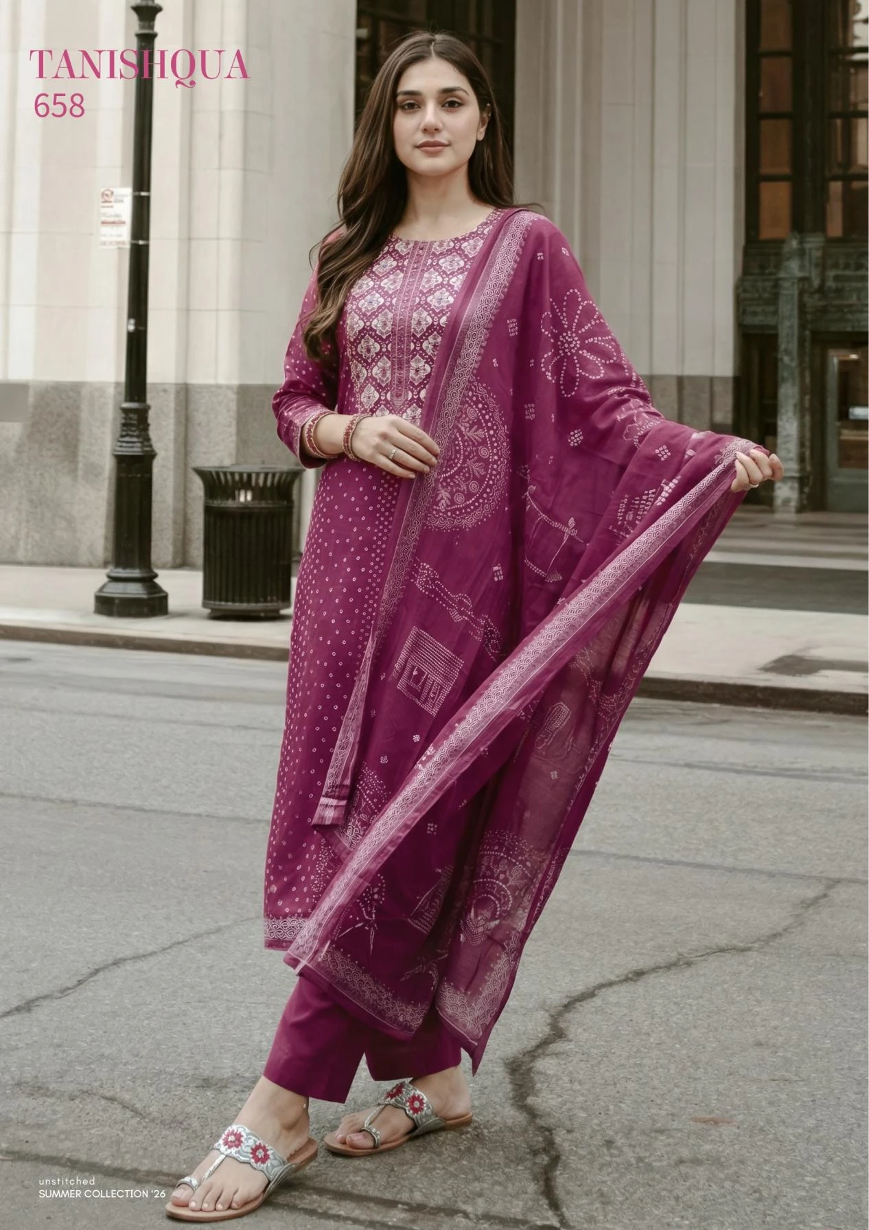 TANISHQUA in COTTON LAWN | Salwar Suits | Ethnicaa Wholesale thumbnail 13