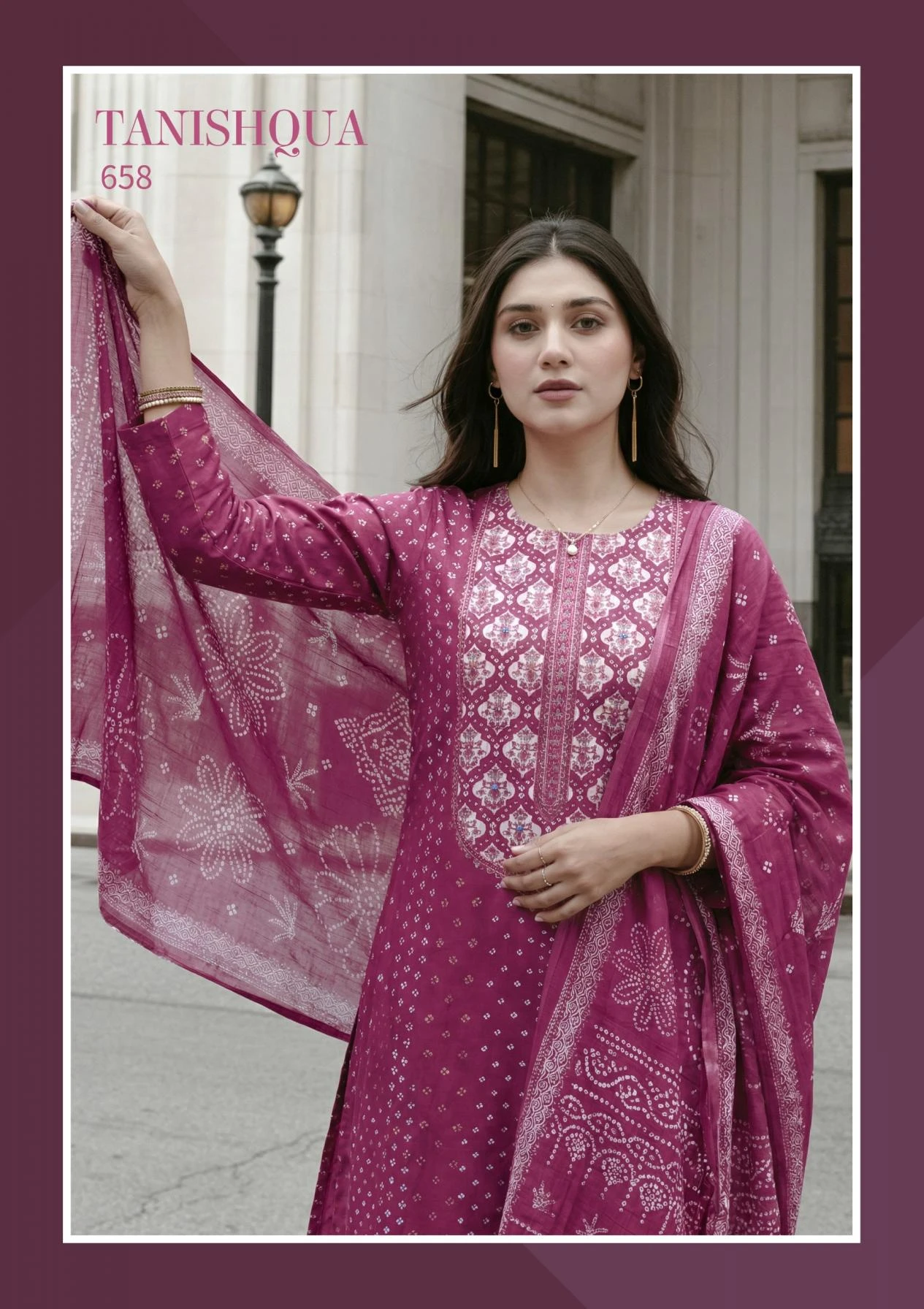 TANISHQUA in COTTON LAWN | Salwar Suits | Ethnicaa Wholesale thumbnail 14