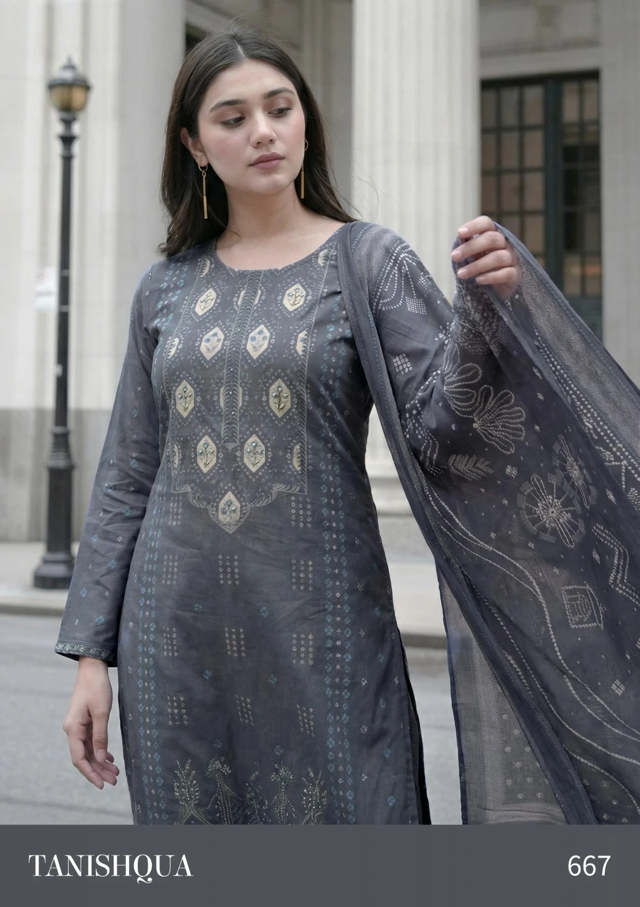 TANISHQUA in COTTON LAWN | Salwar Suits | Ethnicaa Wholesale thumbnail 7