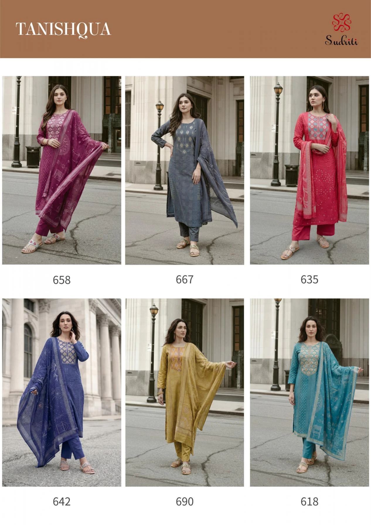 TANISHQUA in COTTON LAWN | Salwar Suits | Ethnicaa Wholesale thumbnail 11