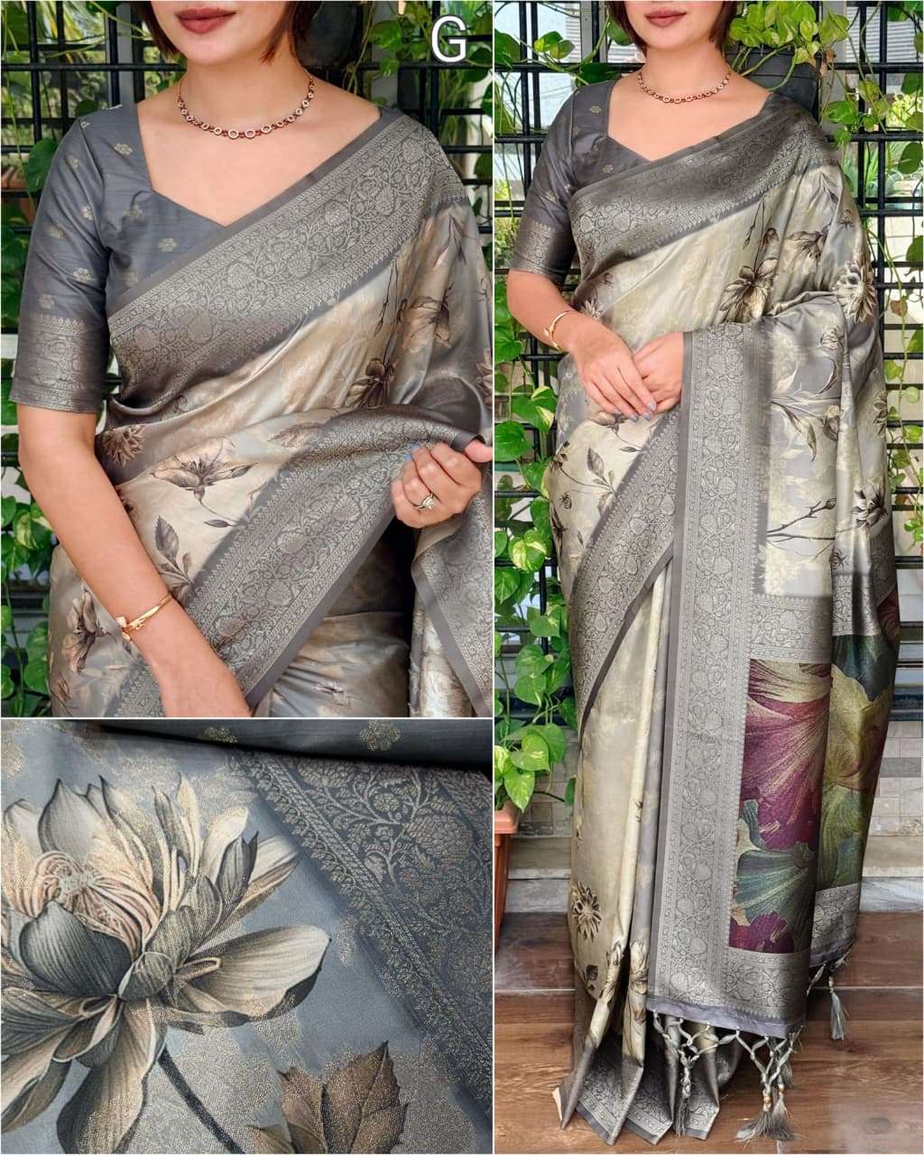 SUNDARI Sarees wholesale BANARASI SATIN JACQUARD - Ethnicaa thumbnail 9