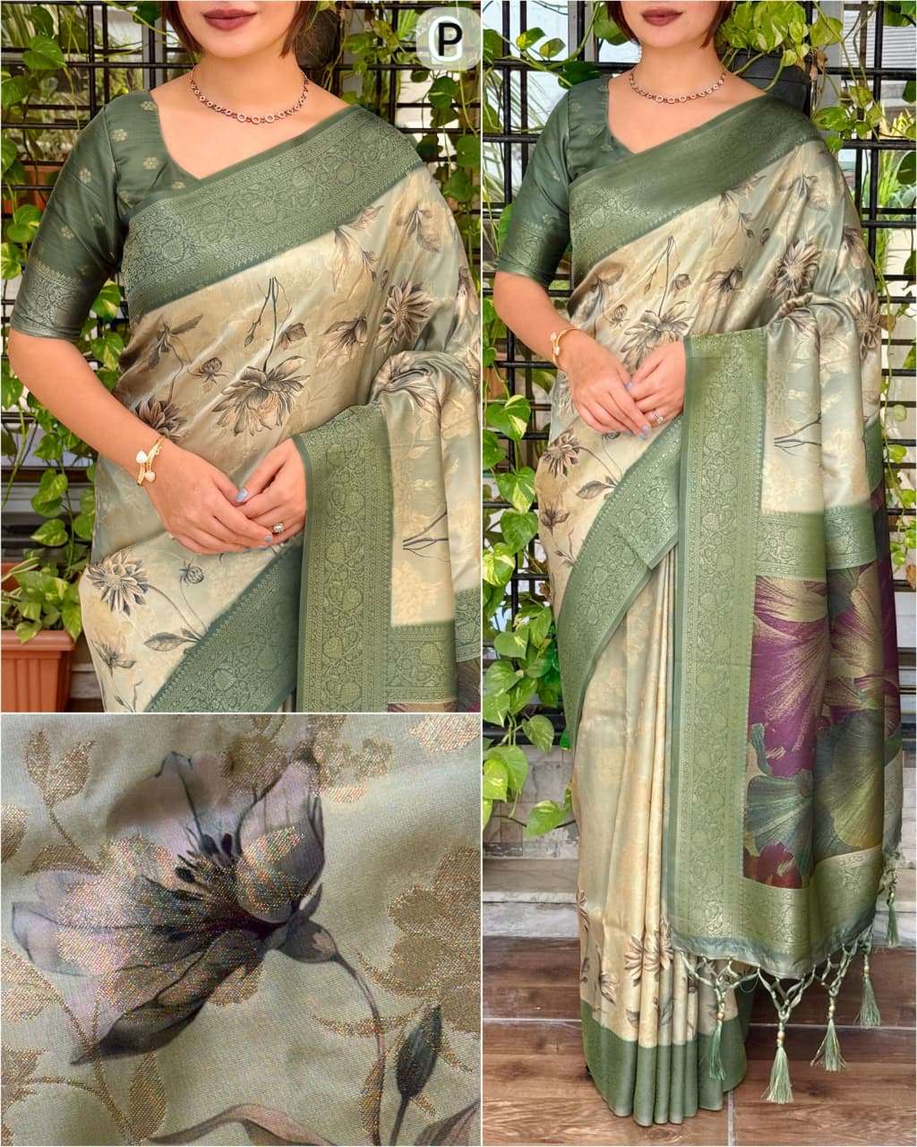 SUNDARI Sarees wholesale BANARASI SATIN JACQUARD - Ethnicaa thumbnail 7