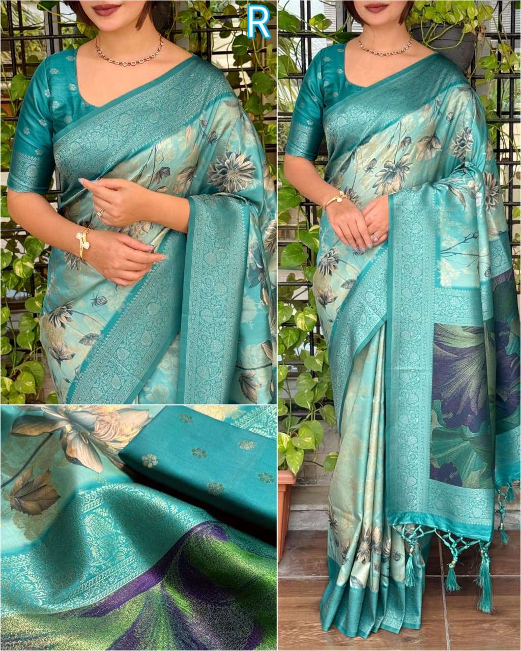 SUNDARI Sarees wholesale BANARASI SATIN JACQUARD - Ethnicaa thumbnail 2