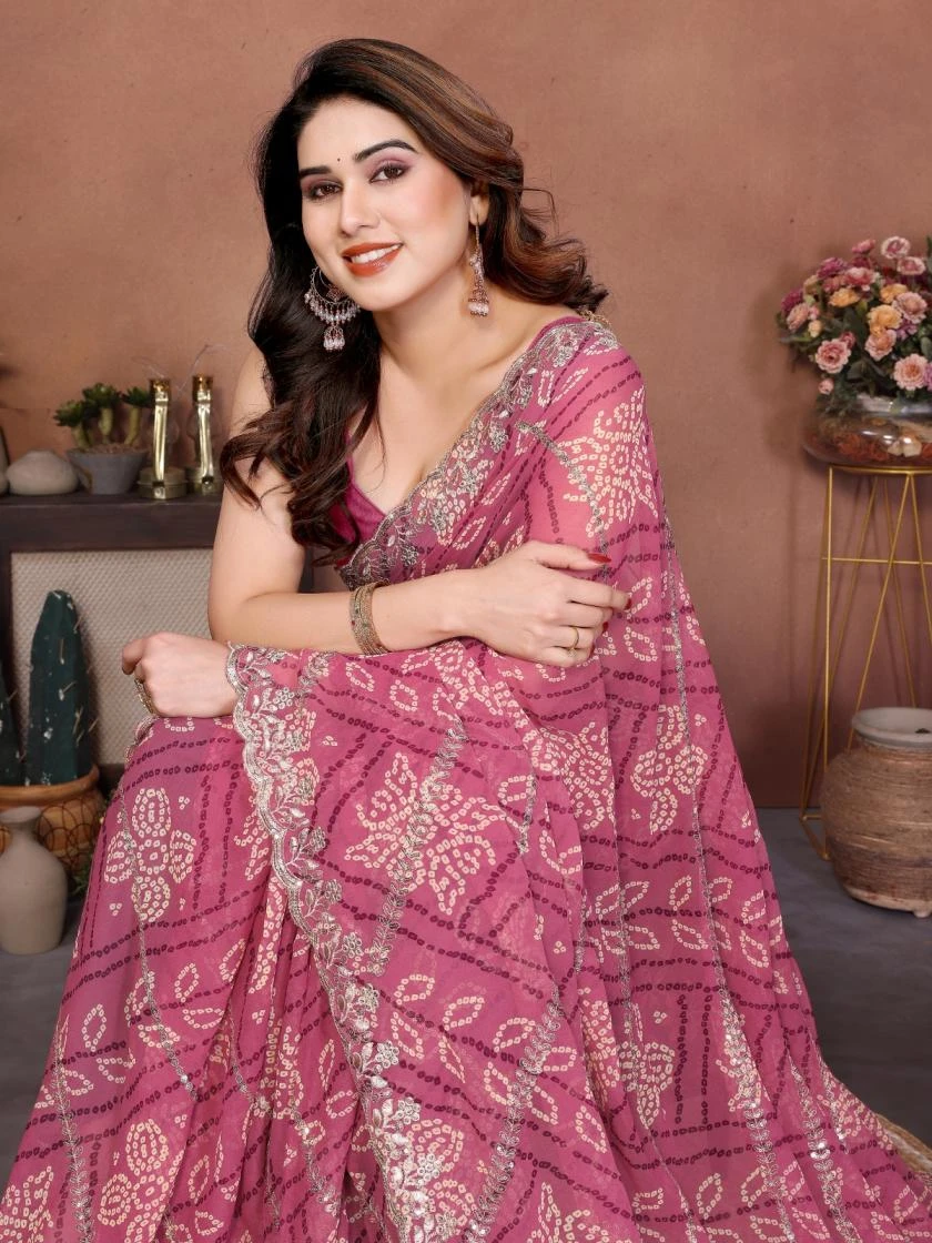 TANISKA Sarees wholesale GEORGETTE - Ethnicaa thumbnail 6