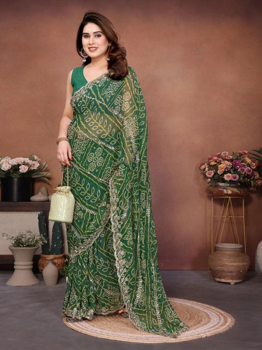 TANISKA Sarees wholesale GEORGETTE - Ethnicaa thumbnail 4