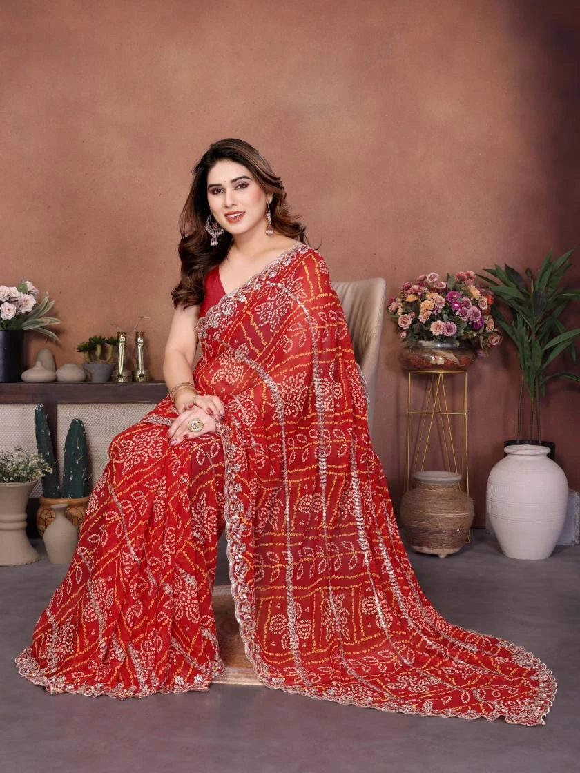 TANISKA Sarees wholesale GEORGETTE - Ethnicaa thumbnail 3