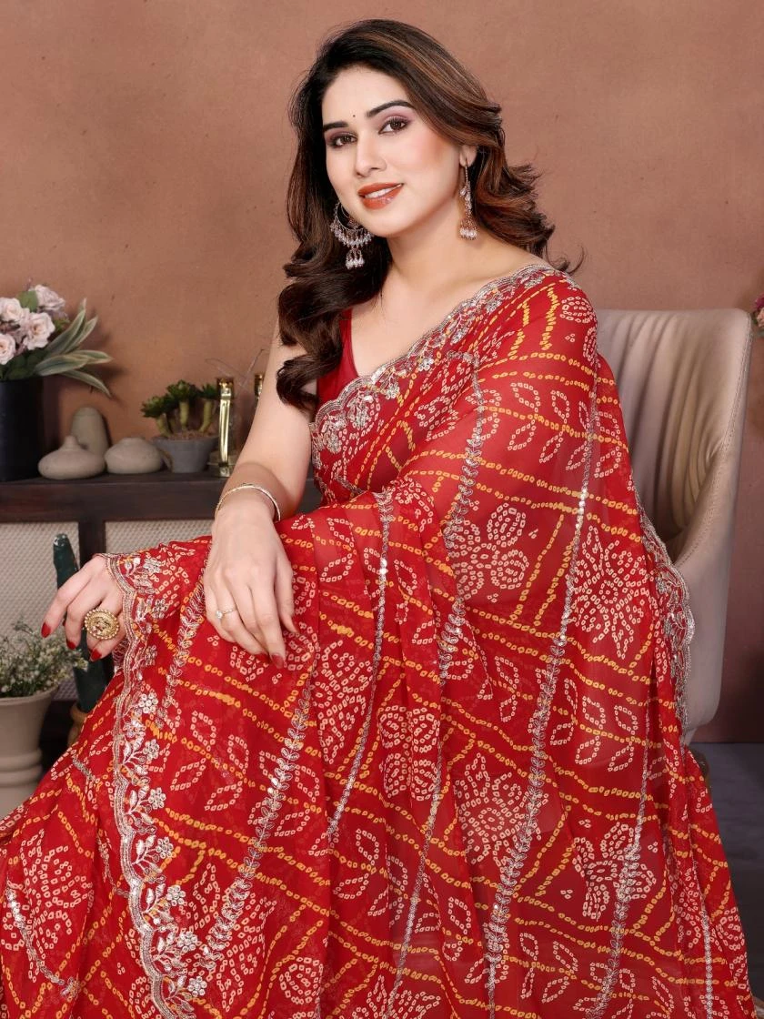 TANISKA Sarees wholesale GEORGETTE - Ethnicaa thumbnail 5