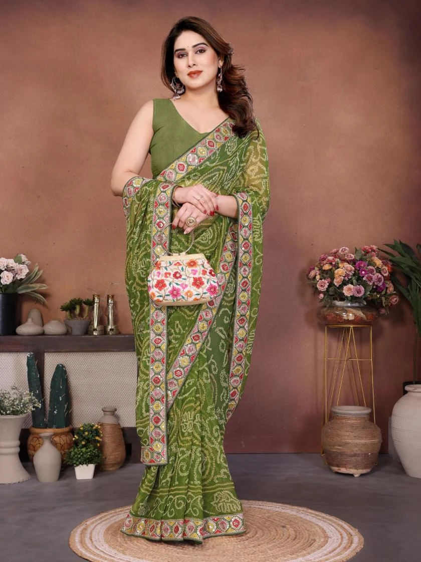 TRIVENI Sarees wholesale GEORGETTE - Ethnicaa thumbnail 4