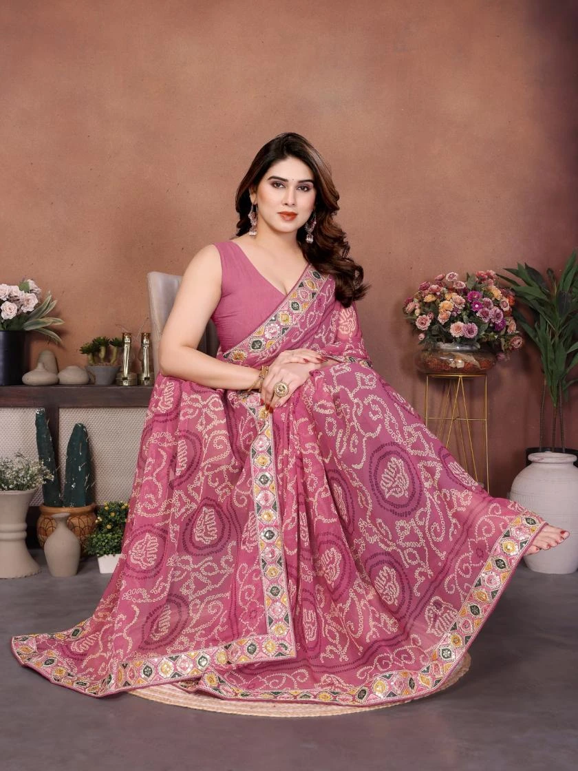 TRIVENI Sarees wholesale GEORGETTE - Ethnicaa thumbnail 6