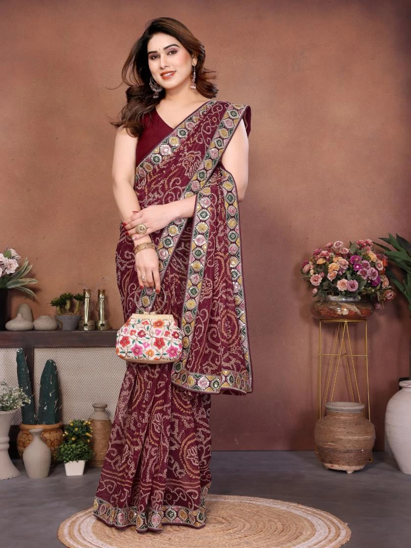 TRIVENI Sarees wholesale GEORGETTE - Ethnicaa thumbnail 7