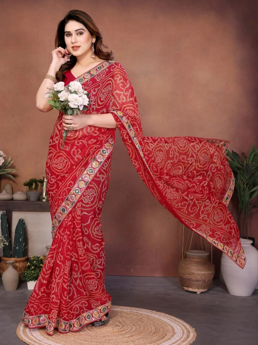 TRIVENI Sarees wholesale GEORGETTE - Ethnicaa