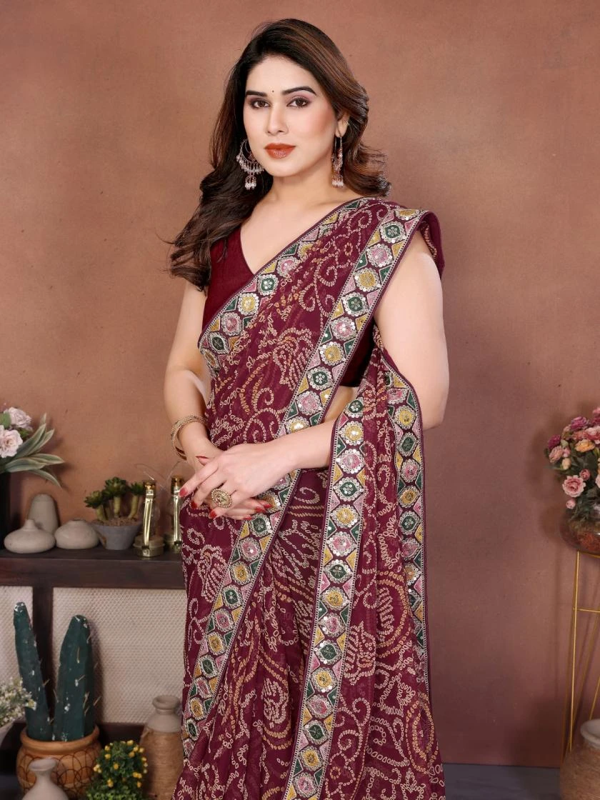 TRIVENI Sarees wholesale GEORGETTE - Ethnicaa thumbnail 8