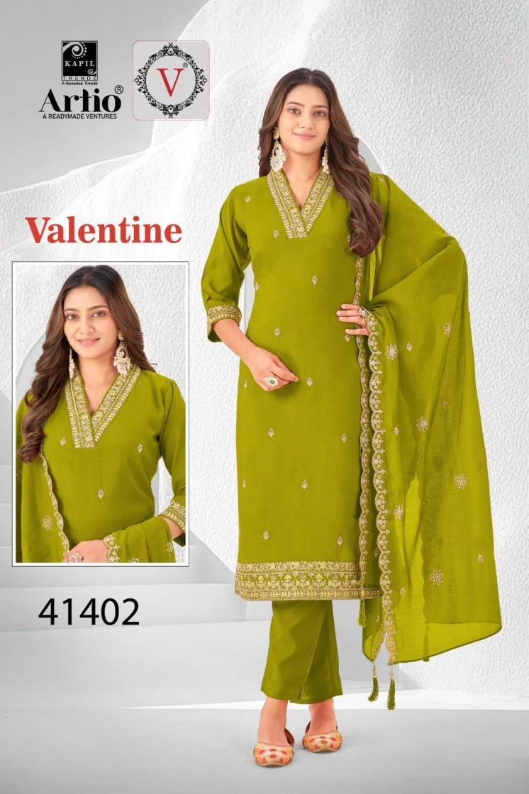 NAME_ : . *VELENTINE Readymade Salwar Suits wholesale CHANDERI - Ethnicaa thumbnail 2