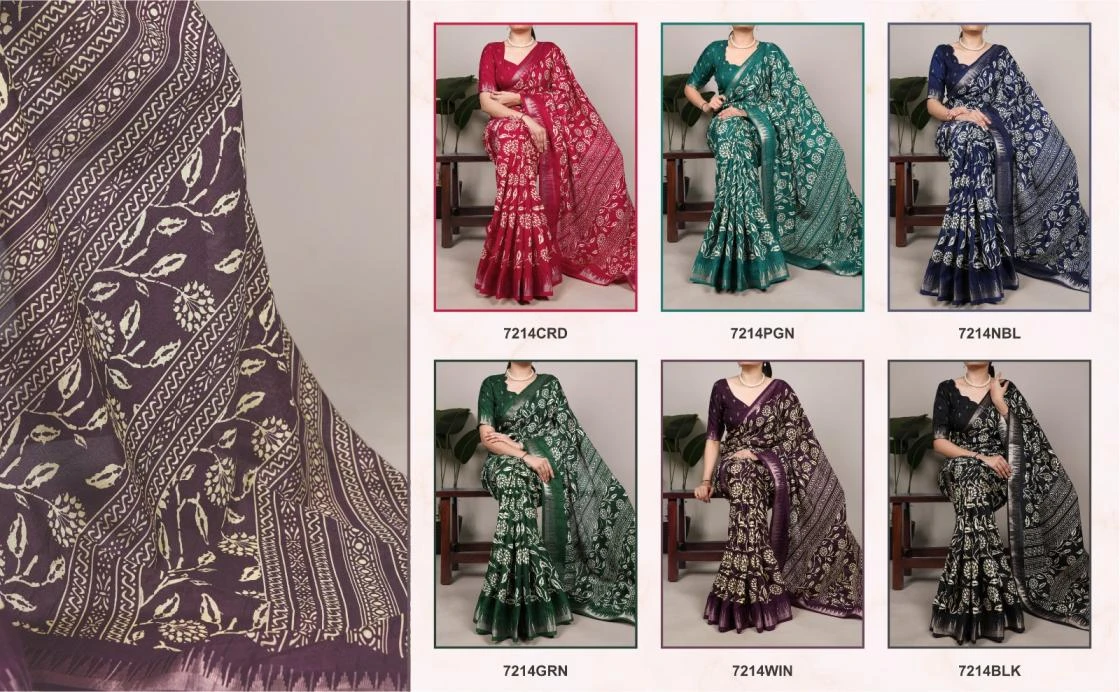 YNF7214 Sarees wholesale SLUB SILK - Ethnicaa thumbnail 7