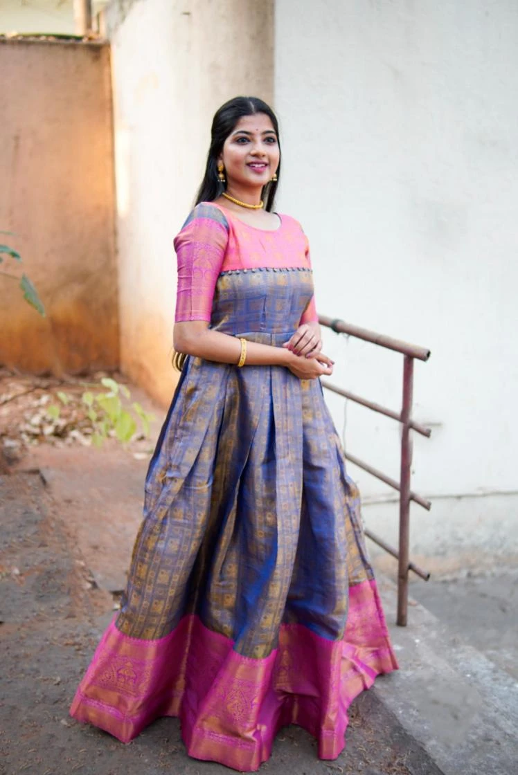 YNF5311 Gown wholesale Kanjivaram - Ethnicaa thumbnail 4