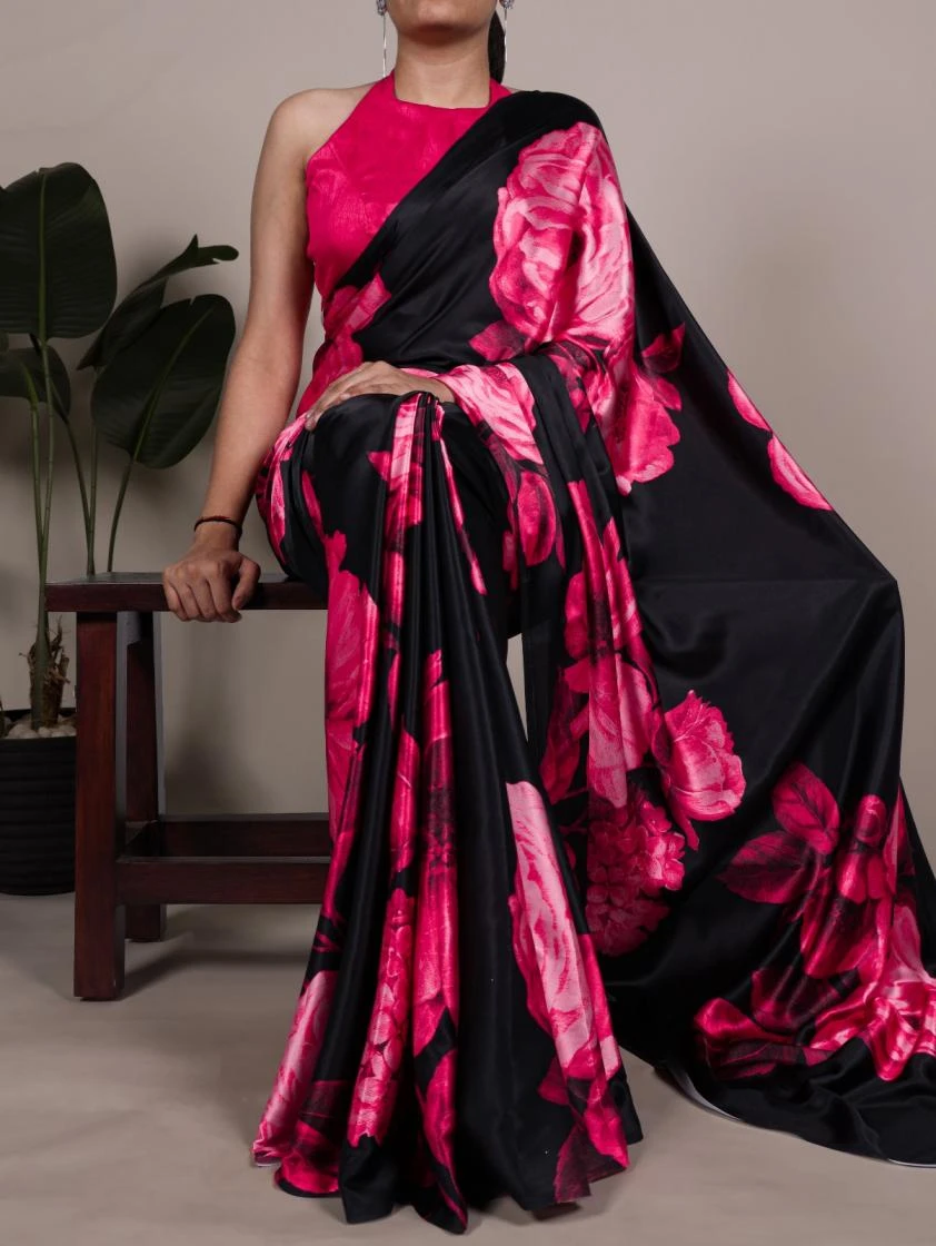 YNF7027 Sarees wholesale SATIN SILK - Ethnicaa thumbnail 7