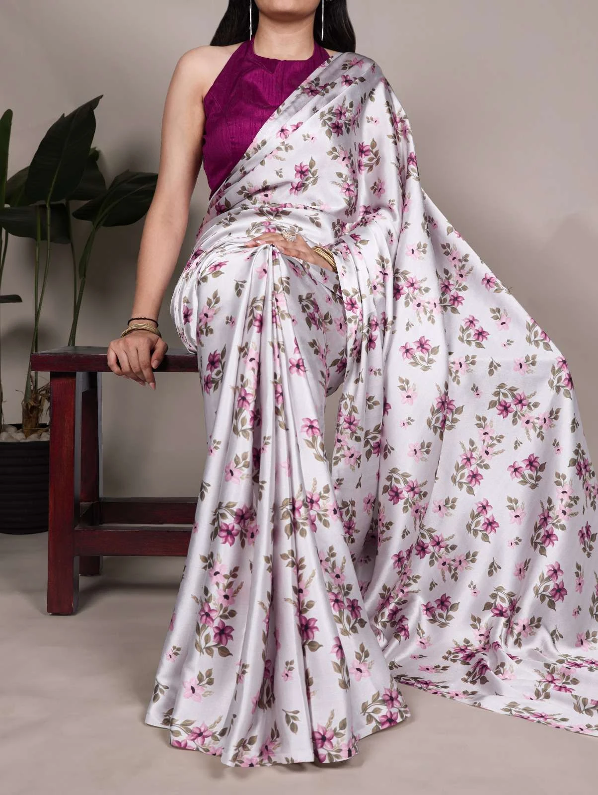 YNF7027 Sarees wholesale SATIN SILK - Ethnicaa thumbnail 2