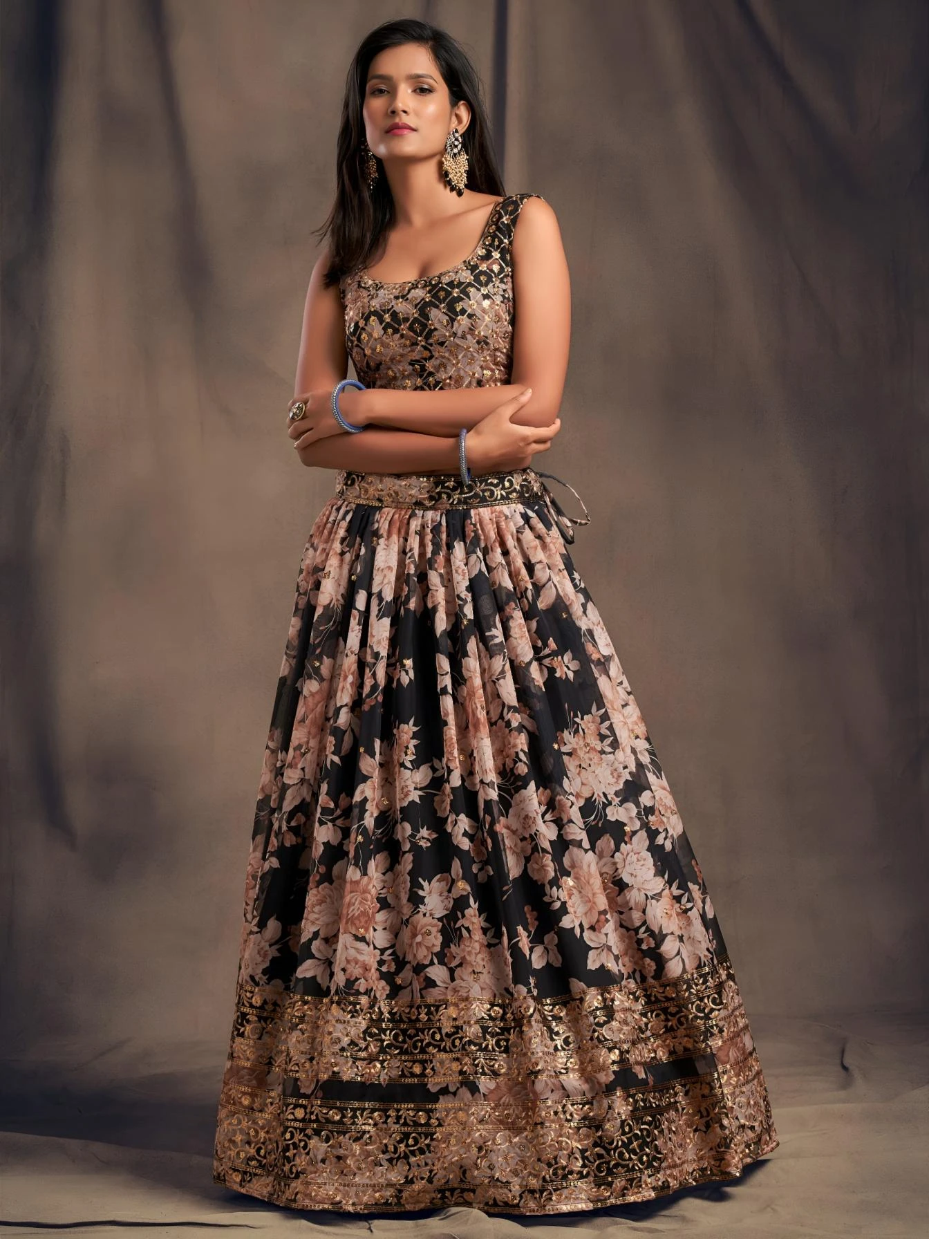 7613 Salwar Suits wholesale ORGANZA - Ethnicaa thumbnail 3