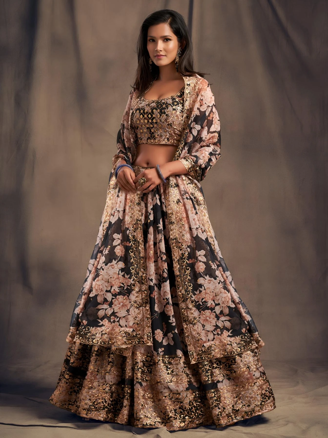 7613 Salwar Suits wholesale ORGANZA - Ethnicaa thumbnail 2