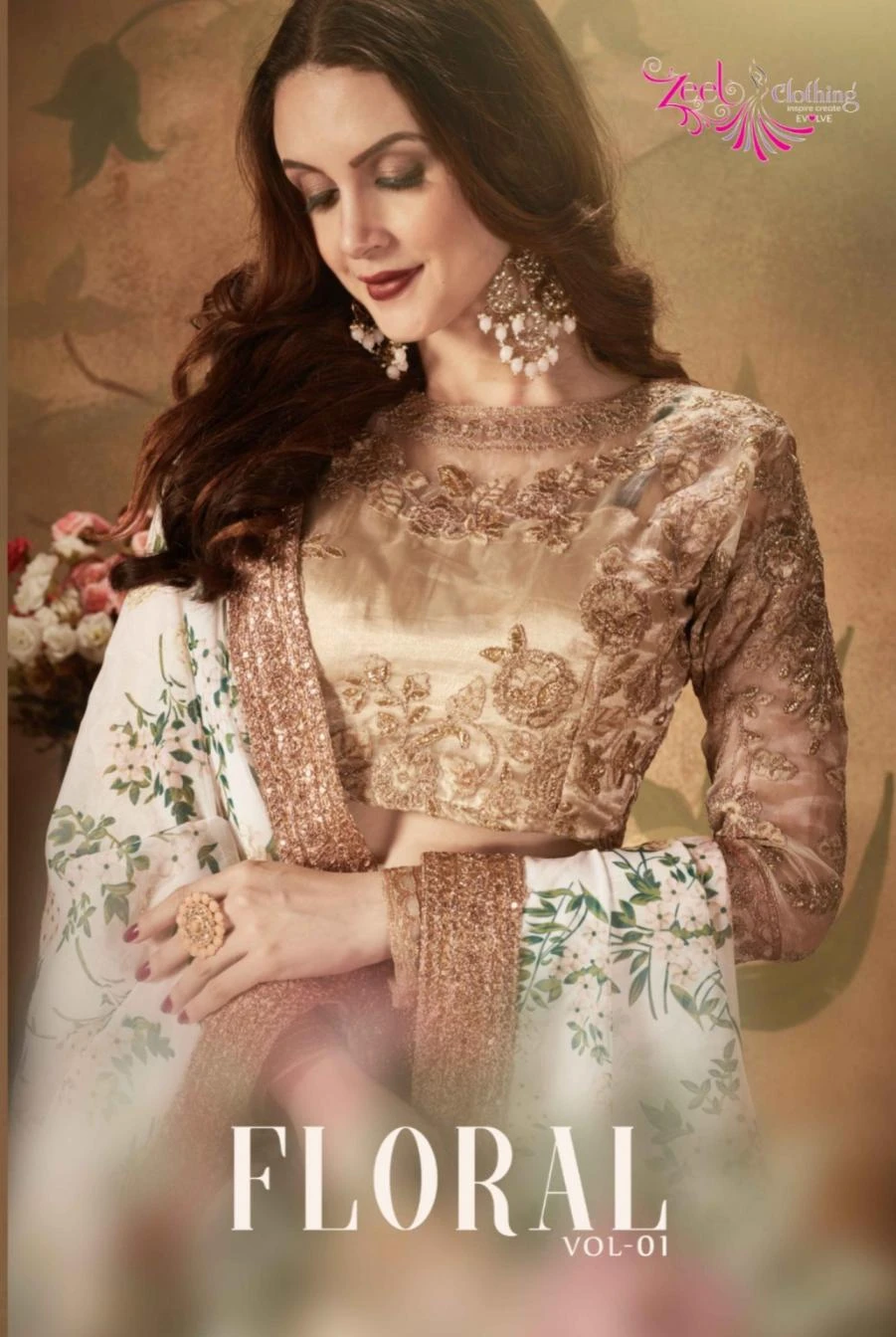 NAME: FLORAL VOL-1 Salwar Suits wholesale FANCY - Ethnicaa thumbnail 2