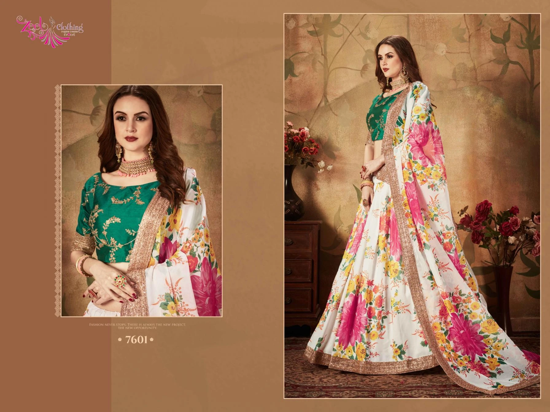 NAME: FLORAL VOL-1 Salwar Suits wholesale FANCY - Ethnicaa