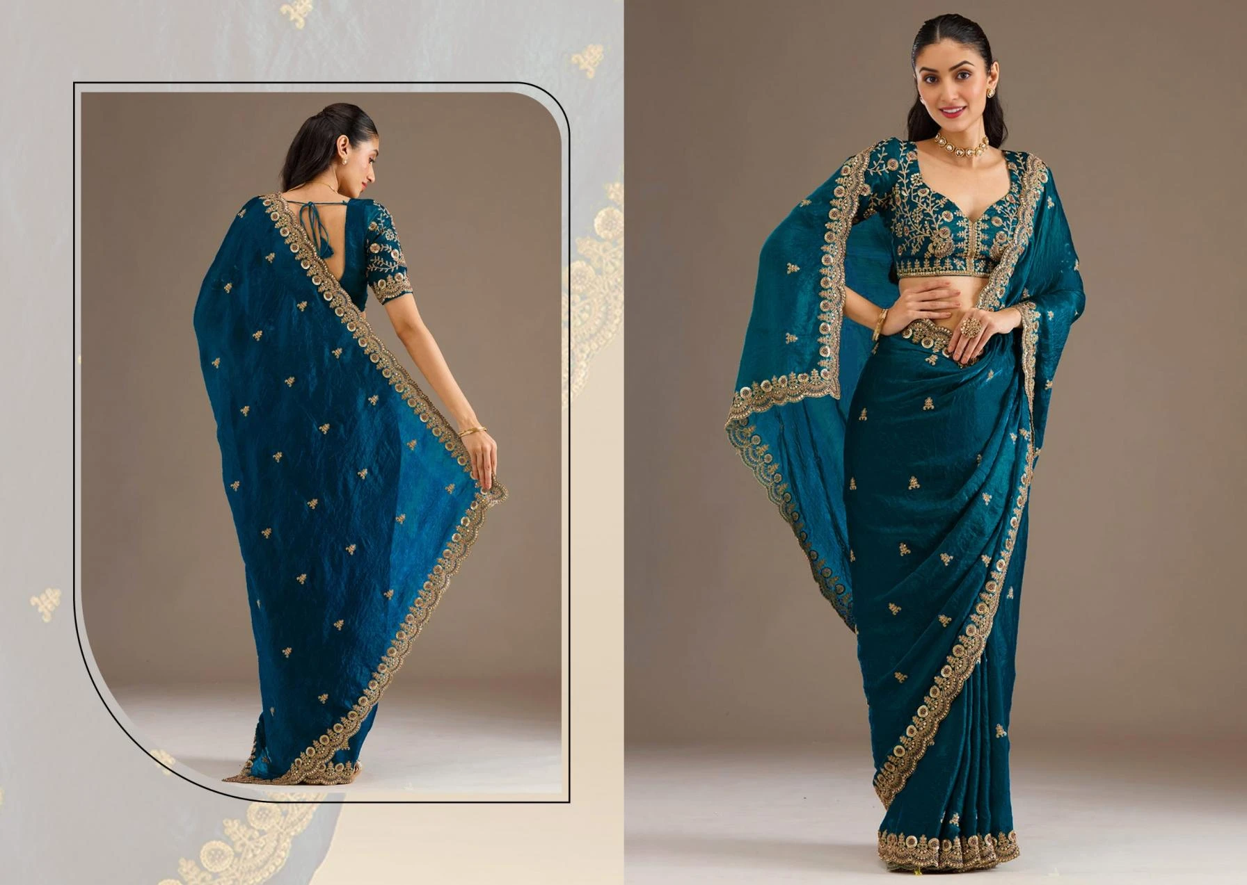 NAME: SHAHI RANG Sarees wholesale TISSUE - Ethnicaa thumbnail 19