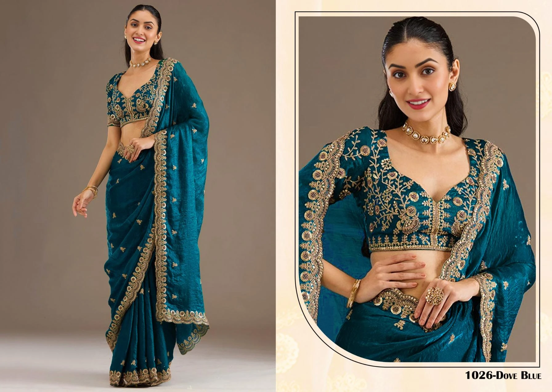 NAME: SHAHI RANG Sarees wholesale TISSUE - Ethnicaa thumbnail 4