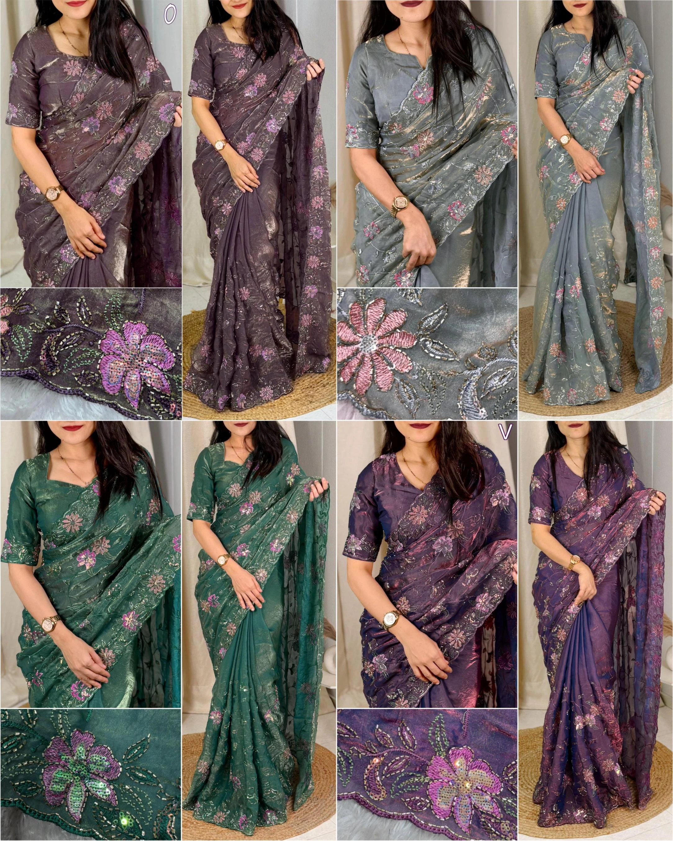 ZOHRA Sarees wholesale FANDY SATIN - Ethnicaa thumbnail 10