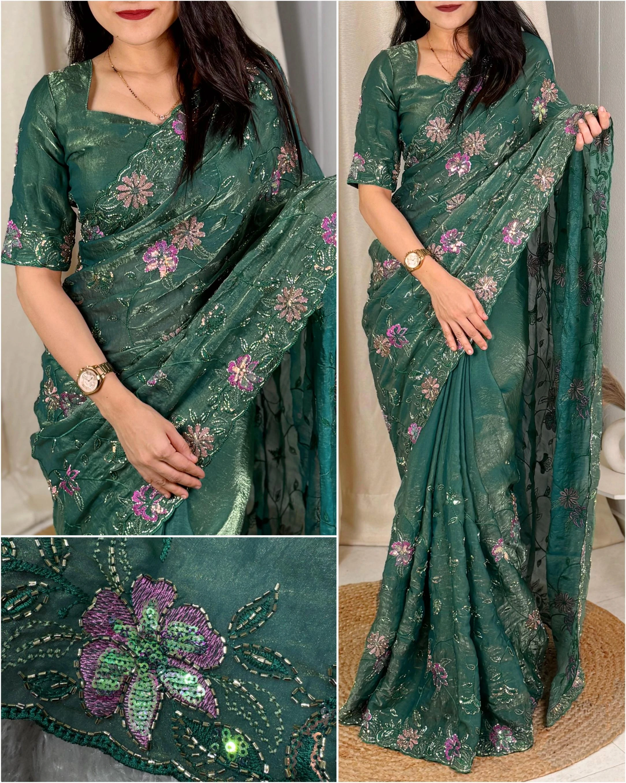 ZOHRA Sarees wholesale FANDY SATIN - Ethnicaa thumbnail 13