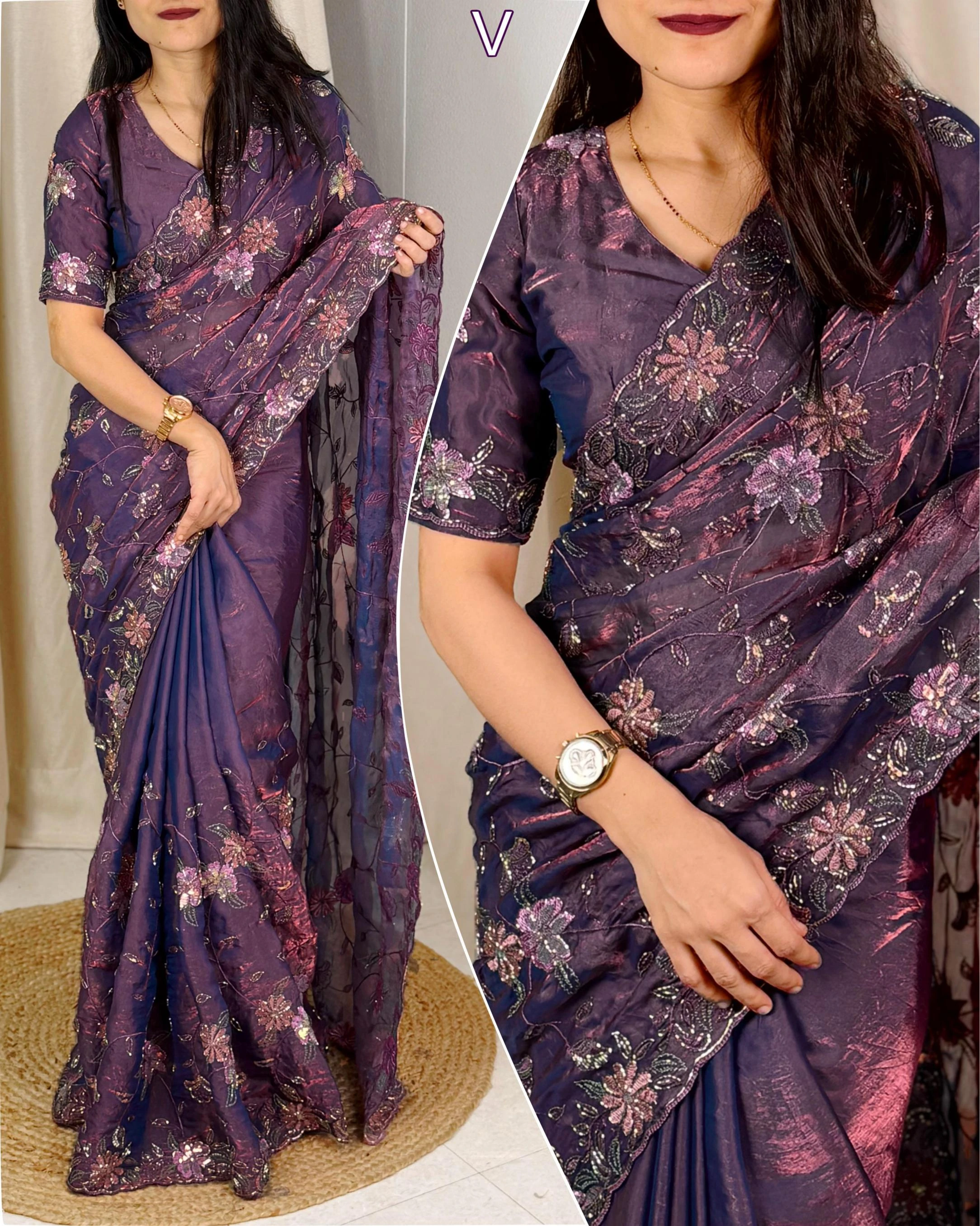 ZOHRA Sarees wholesale FANDY SATIN - Ethnicaa thumbnail 7