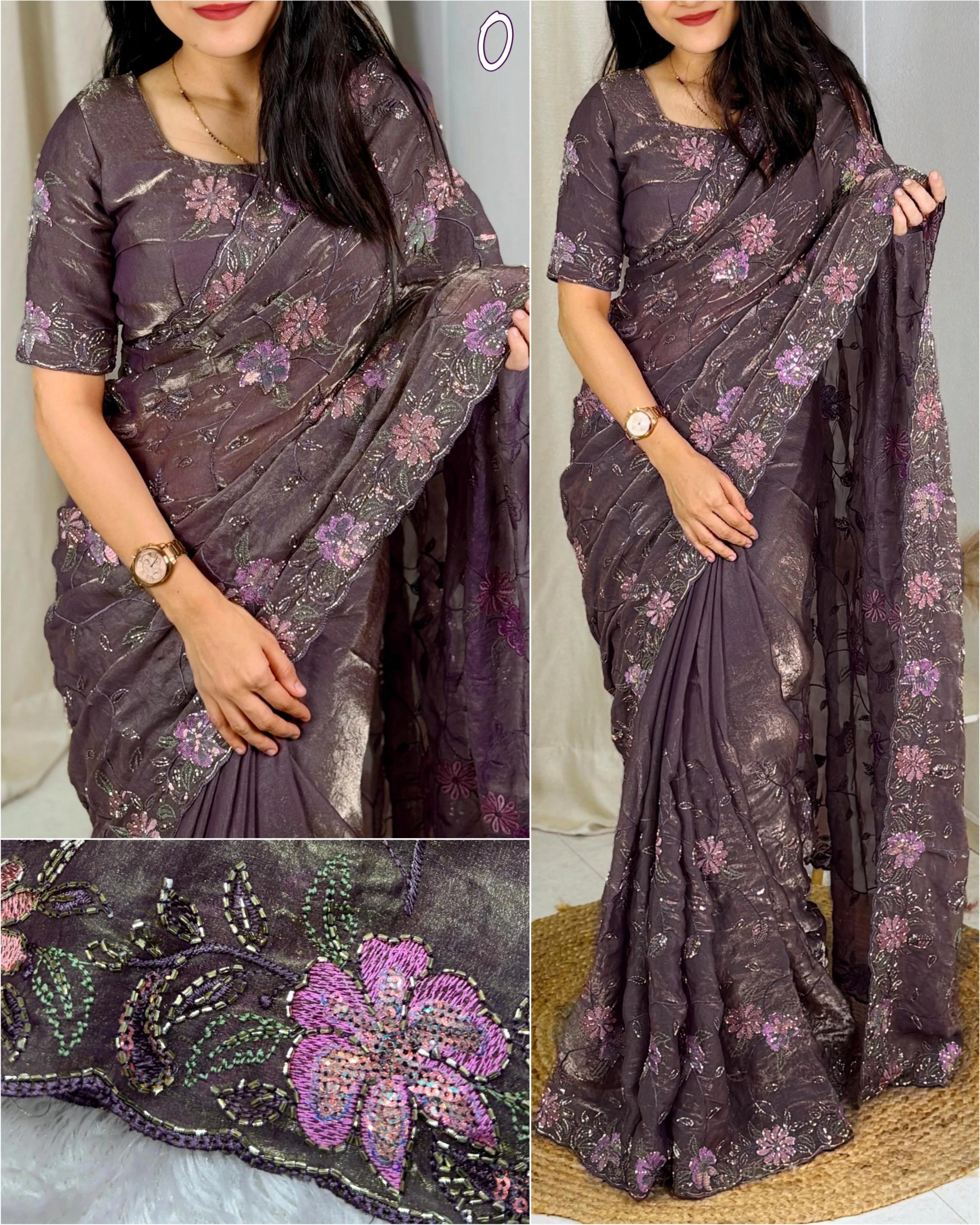 ZOHRA Sarees wholesale FANDY SATIN - Ethnicaa thumbnail 4