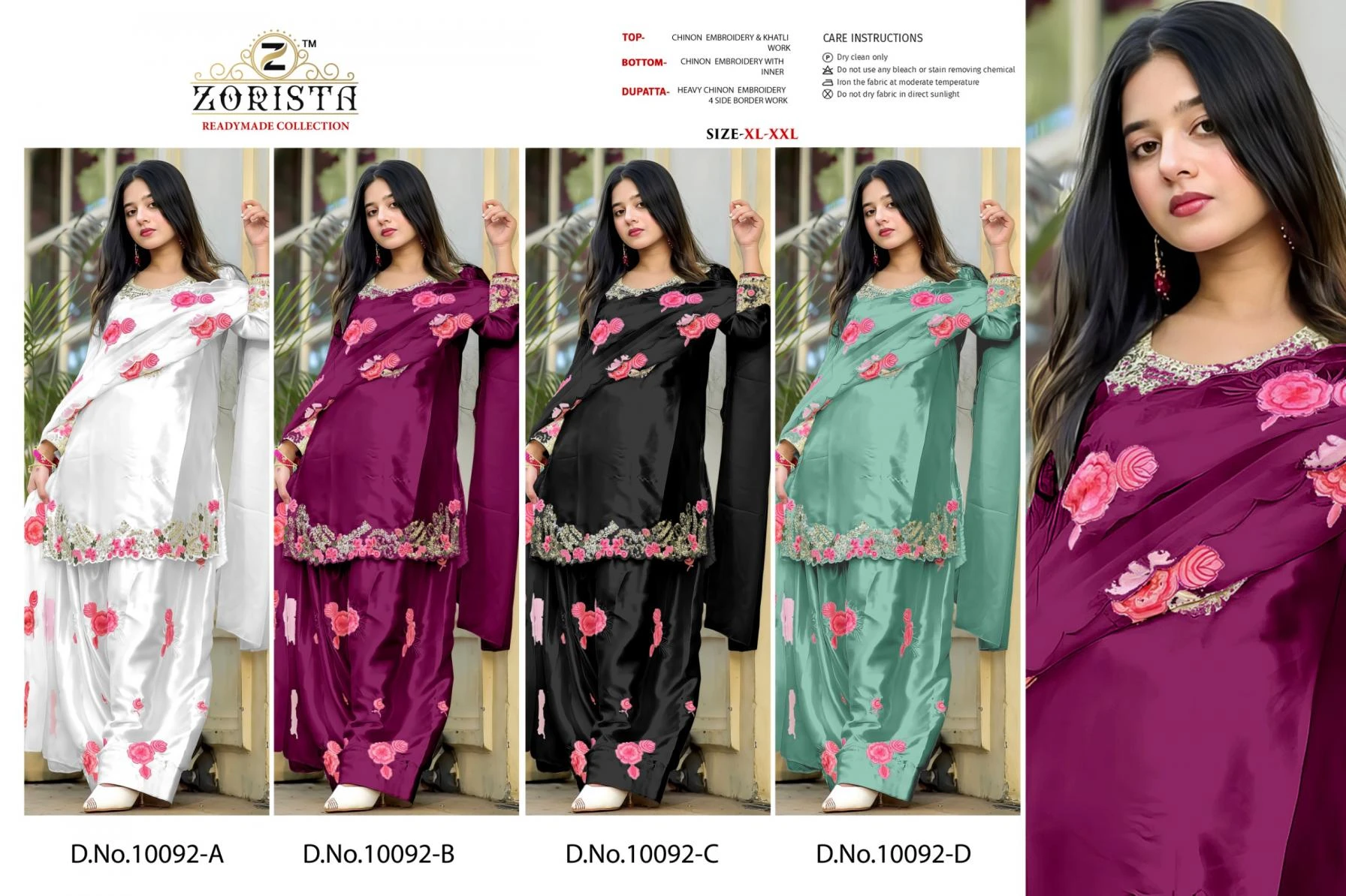 10092 Kurti wholesale SATIN SILK - Ethnicaa thumbnail 4