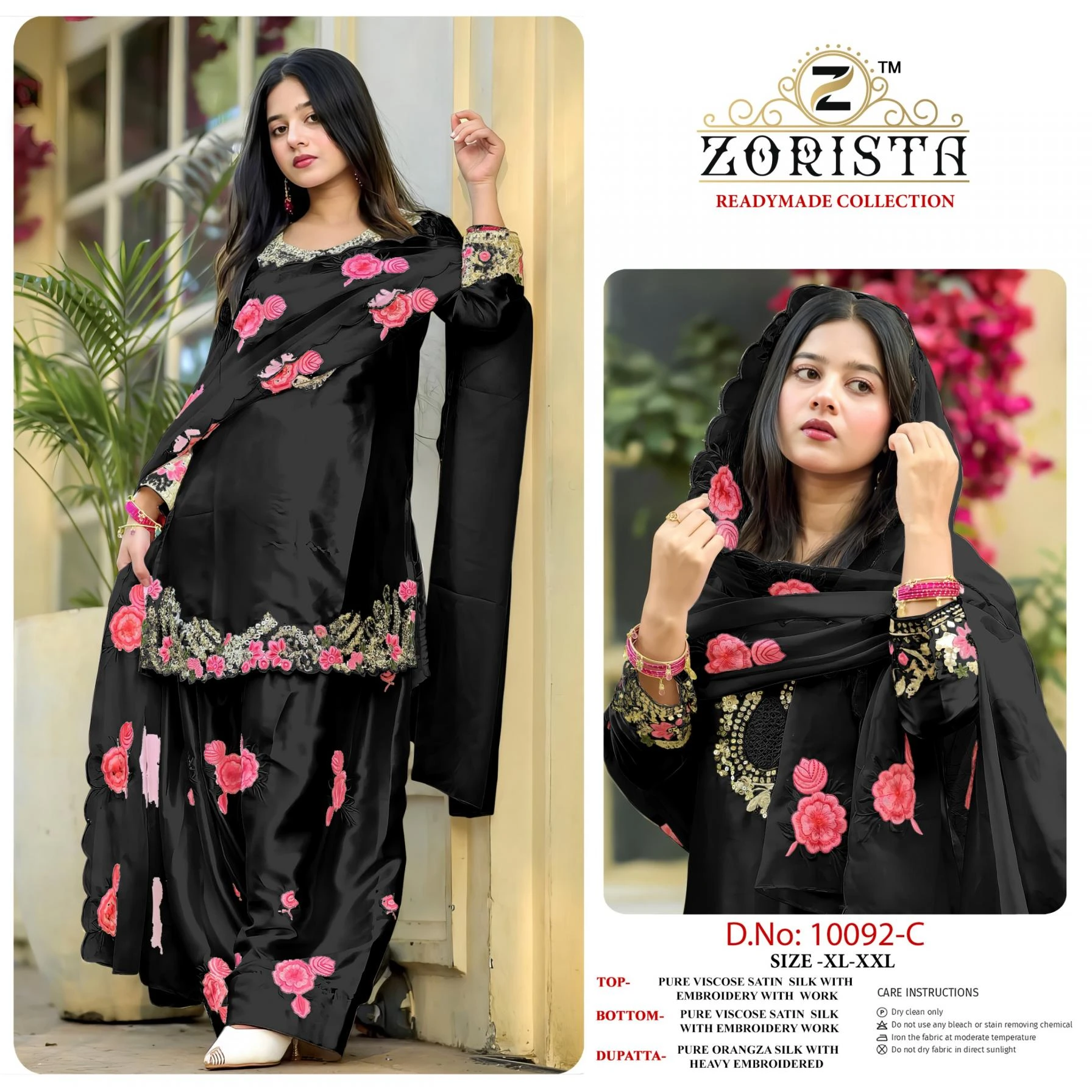 10092 Kurti wholesale SATIN SILK - Ethnicaa thumbnail 2