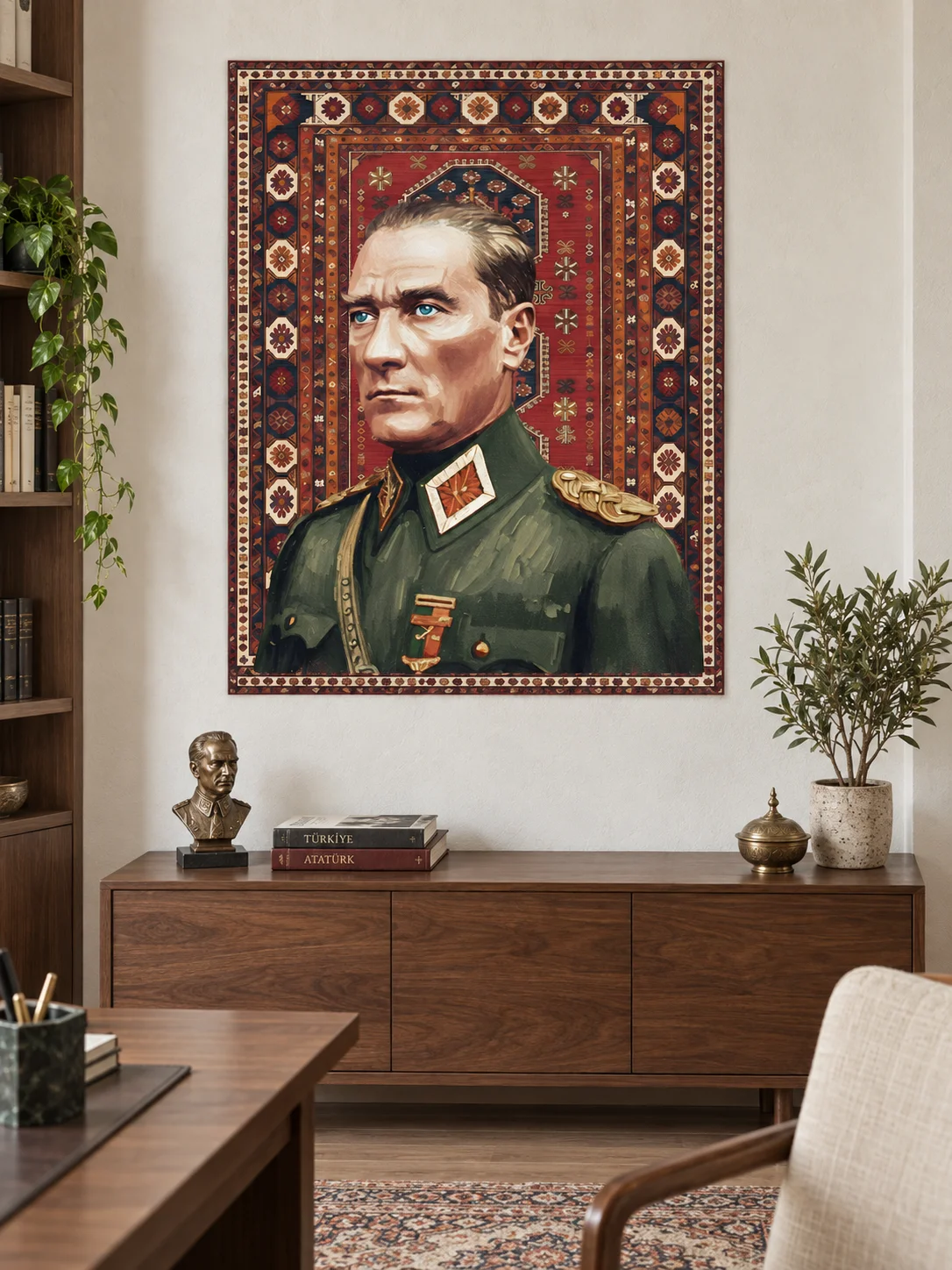Özel Tasarım Atatürk Duvar Örtüsü