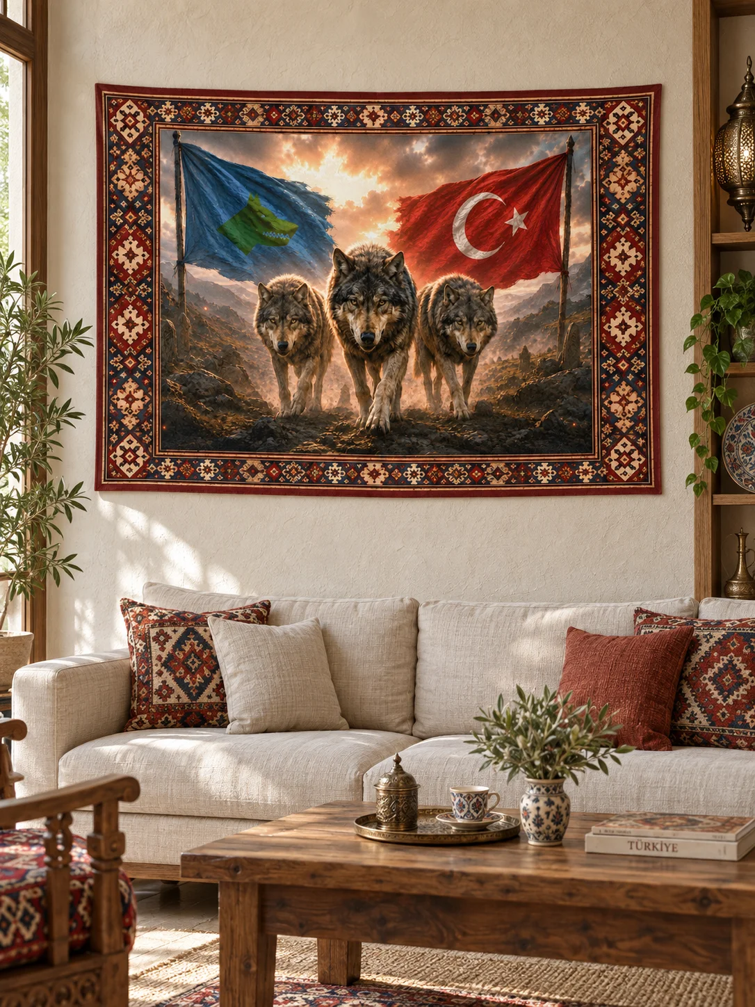 Geçmişten Geleceğe Bozkurt Duvar Örtüsü