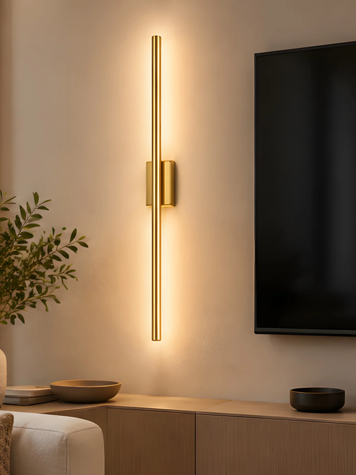 Viadela Işık Çizgisi | Pilli Gold Duvar Apliği
