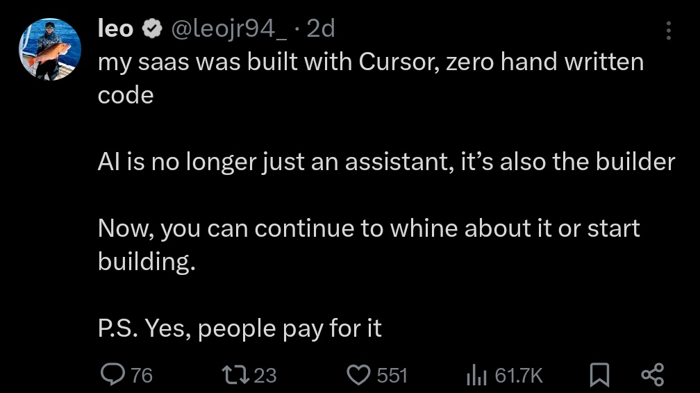 國外網友分享透過 Cursor 打造 SaaS 產品