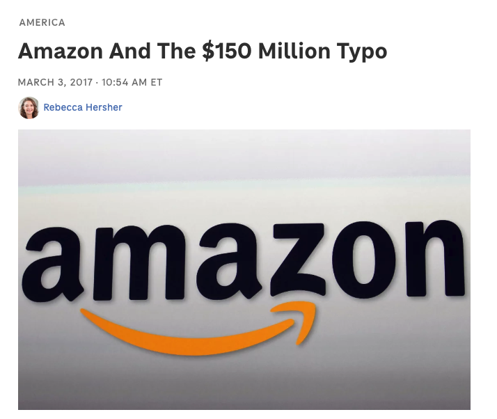 Amazon And The $150 Million Typo