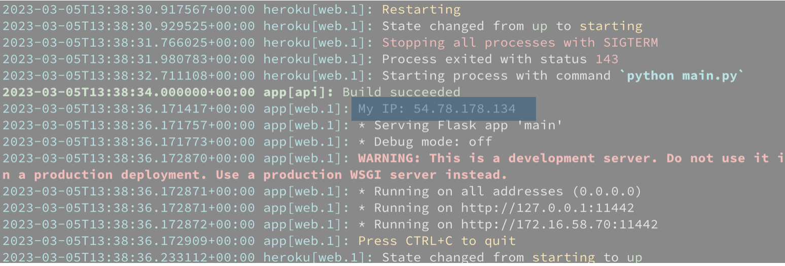 Heroku Get IP