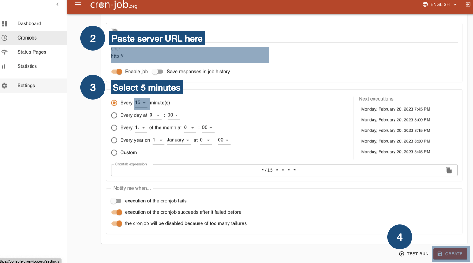 CronJob Step 2