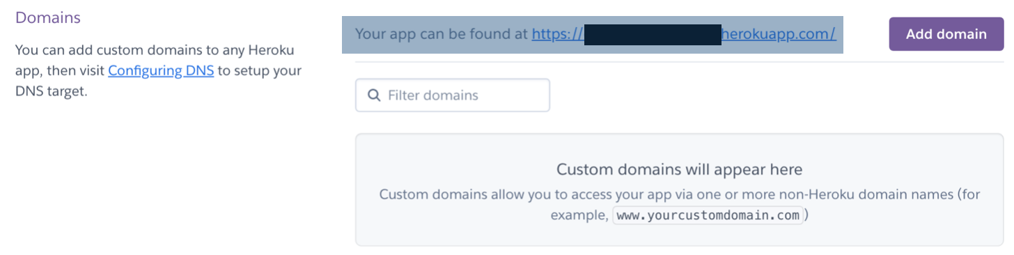 Heroku Get URL