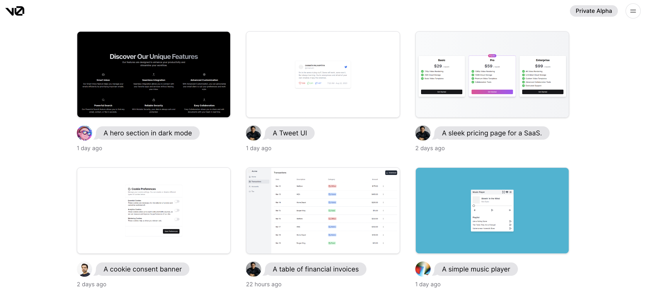 自然語言生成 UI 元件的 AI 工具 — v0