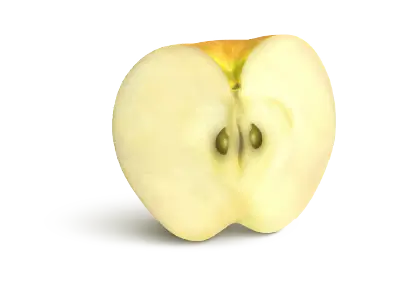 Image of half an apple