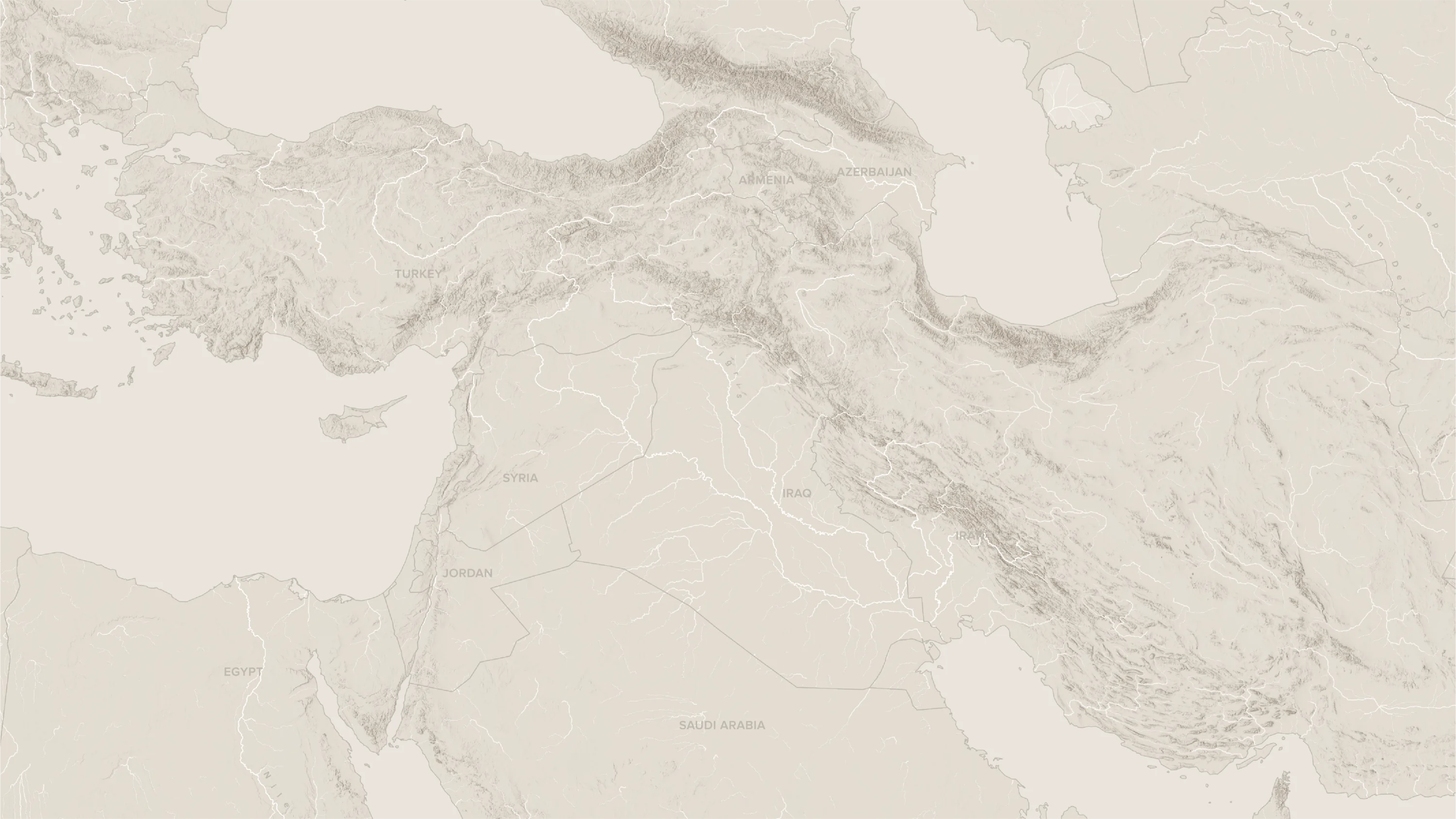 Satelite image of the Euphrates river basin