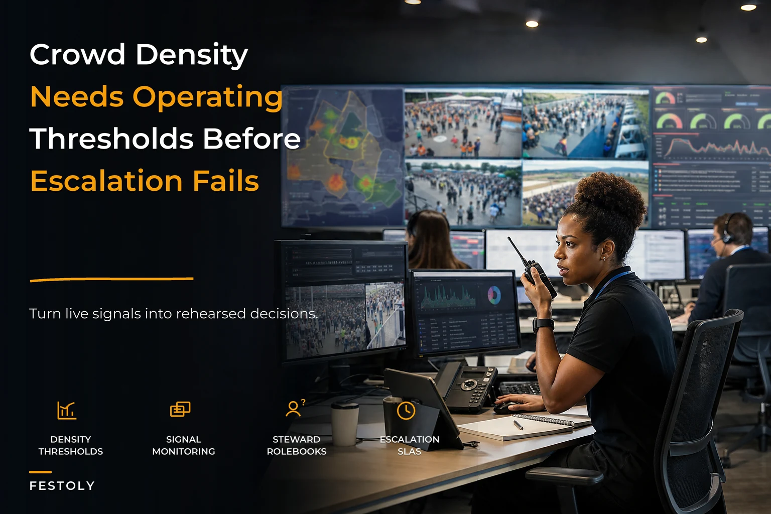 Crowd Management Operating Model: Density Thresholds, Steward Rolebooks, and Escalation SLAs