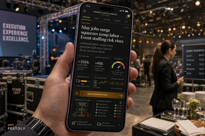 May jobs surge and event staffing risk: How planners should secure labor, control month‑of budgets, and strengthen vendor SLAs
