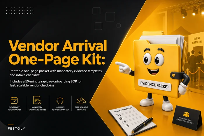 Vendor Arrival One-Page Kit: Evidence Templates and a 10-Minute Re-Onboarding Flow
