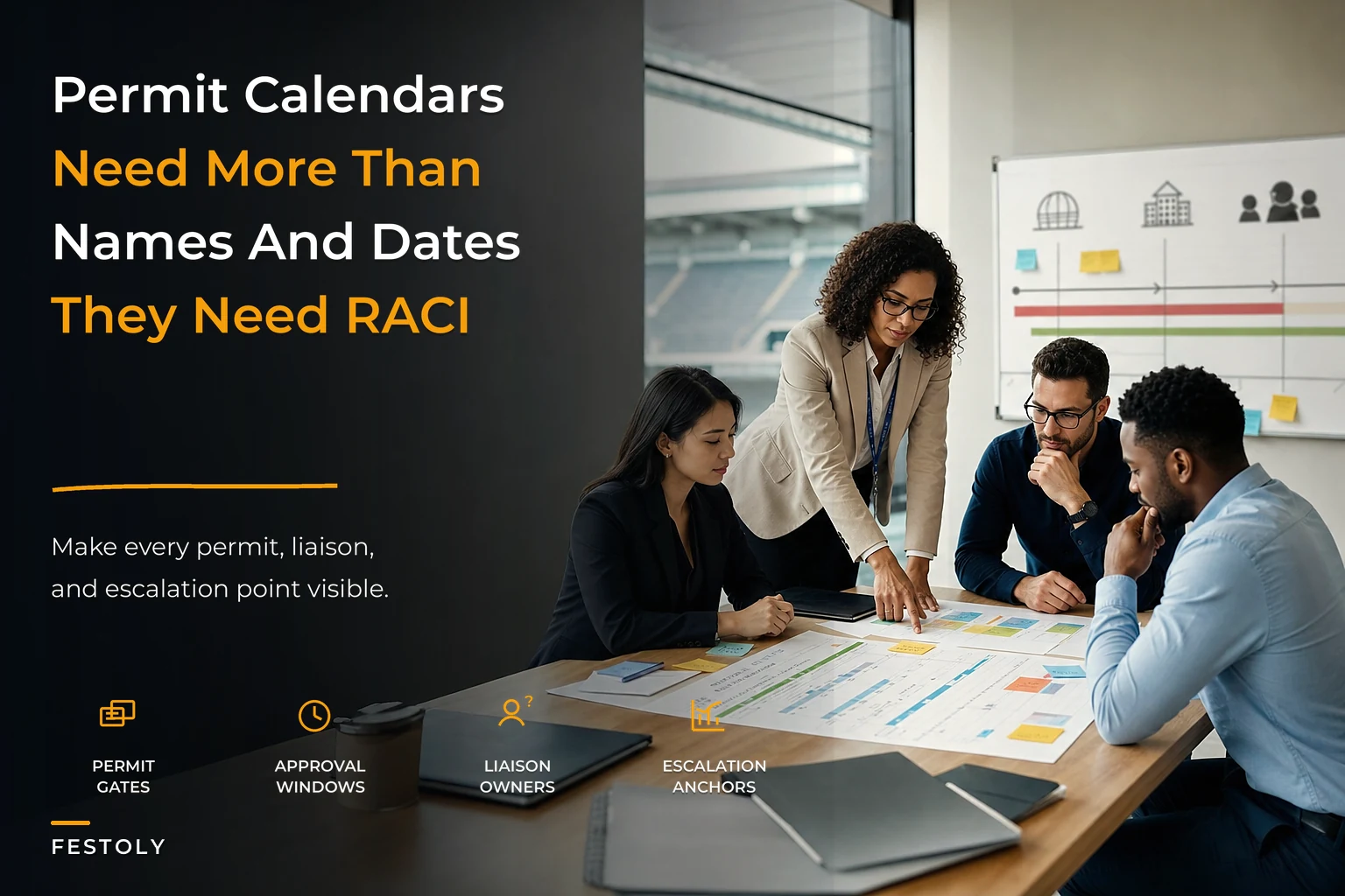 Venue Stakeholder Coordination Framework: Permit Calendars, RACI, and Liaison Templates
