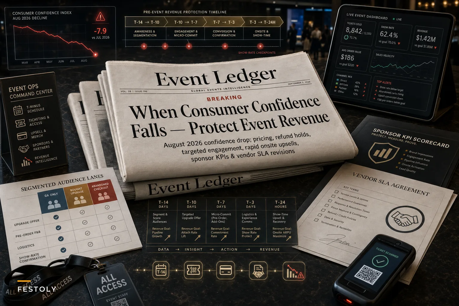 When Consumer Confidence Falls: Rethinking Attendee Engagement, Upsells, and Vendor SLAs to Protect Event Revenue